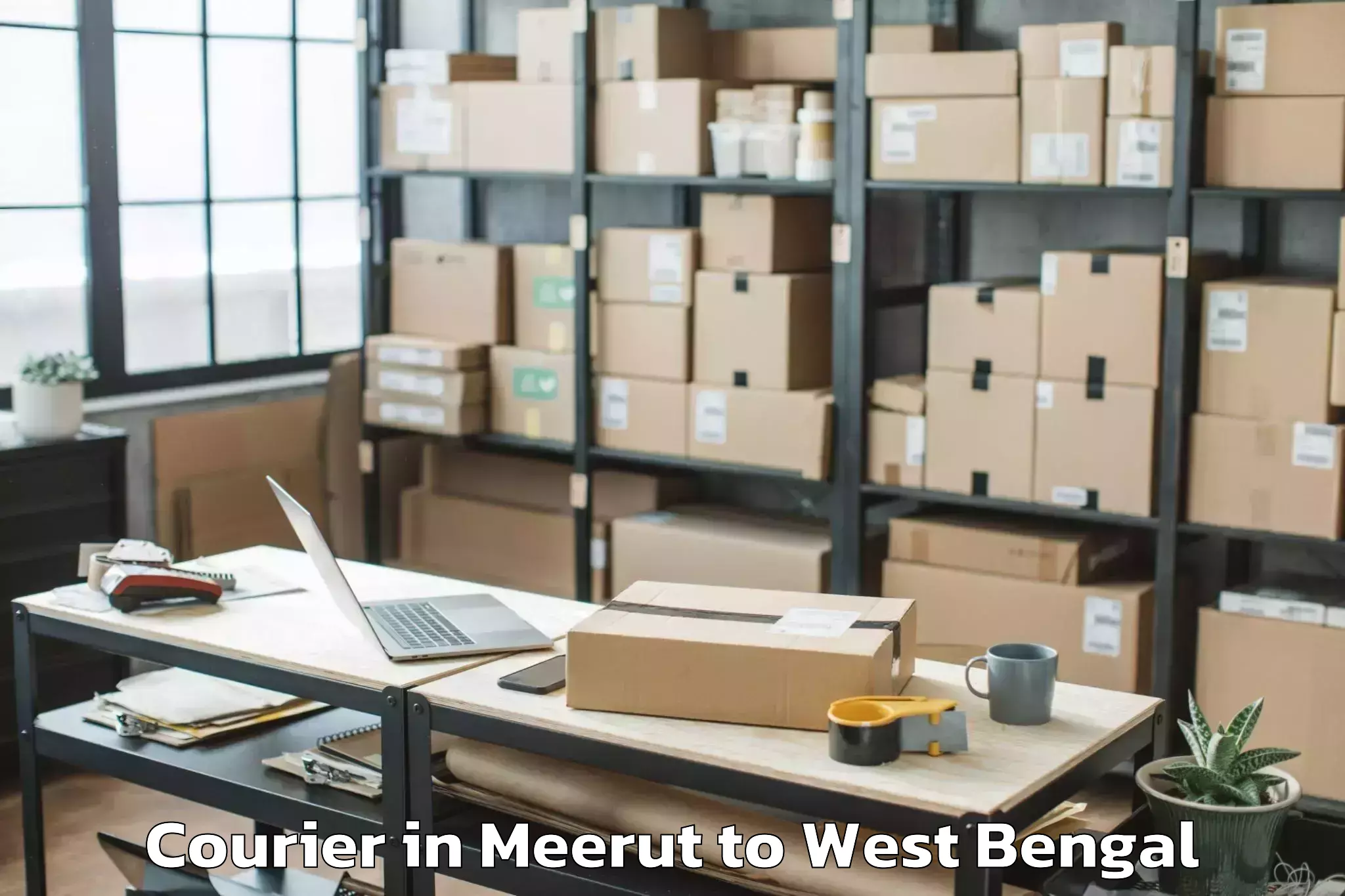 Trusted Meerut to Bamangola Courier